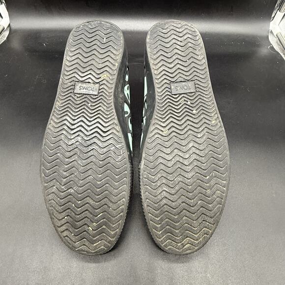 Toms Shoe Mens size 10 Alien Green Black Glow In The Dark UFO Sneaker - Picture 7 of 8